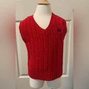 Boys Red Chaps Sweater Vest